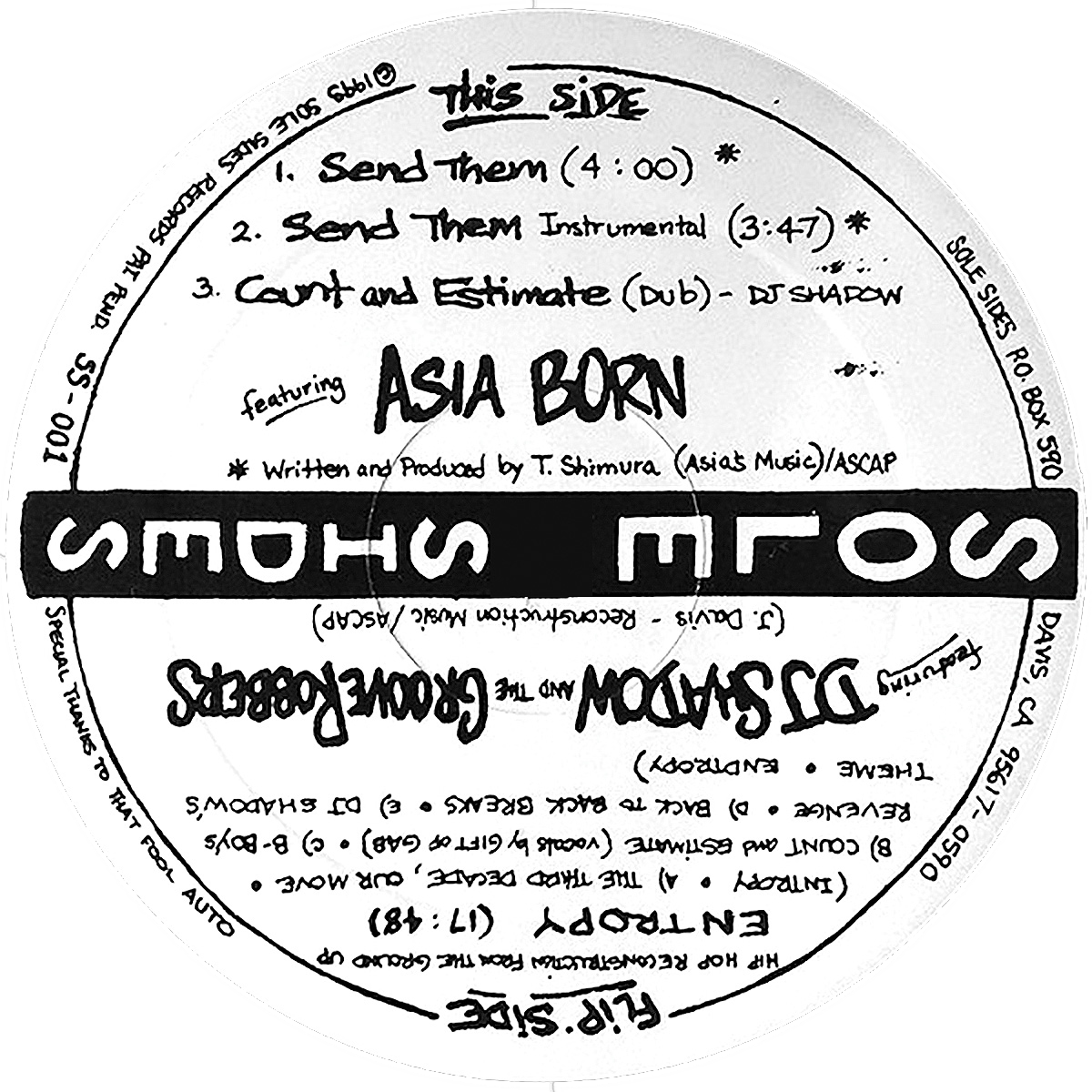 Early Solesides release (1993) with DJ Shadow and Asia Born.